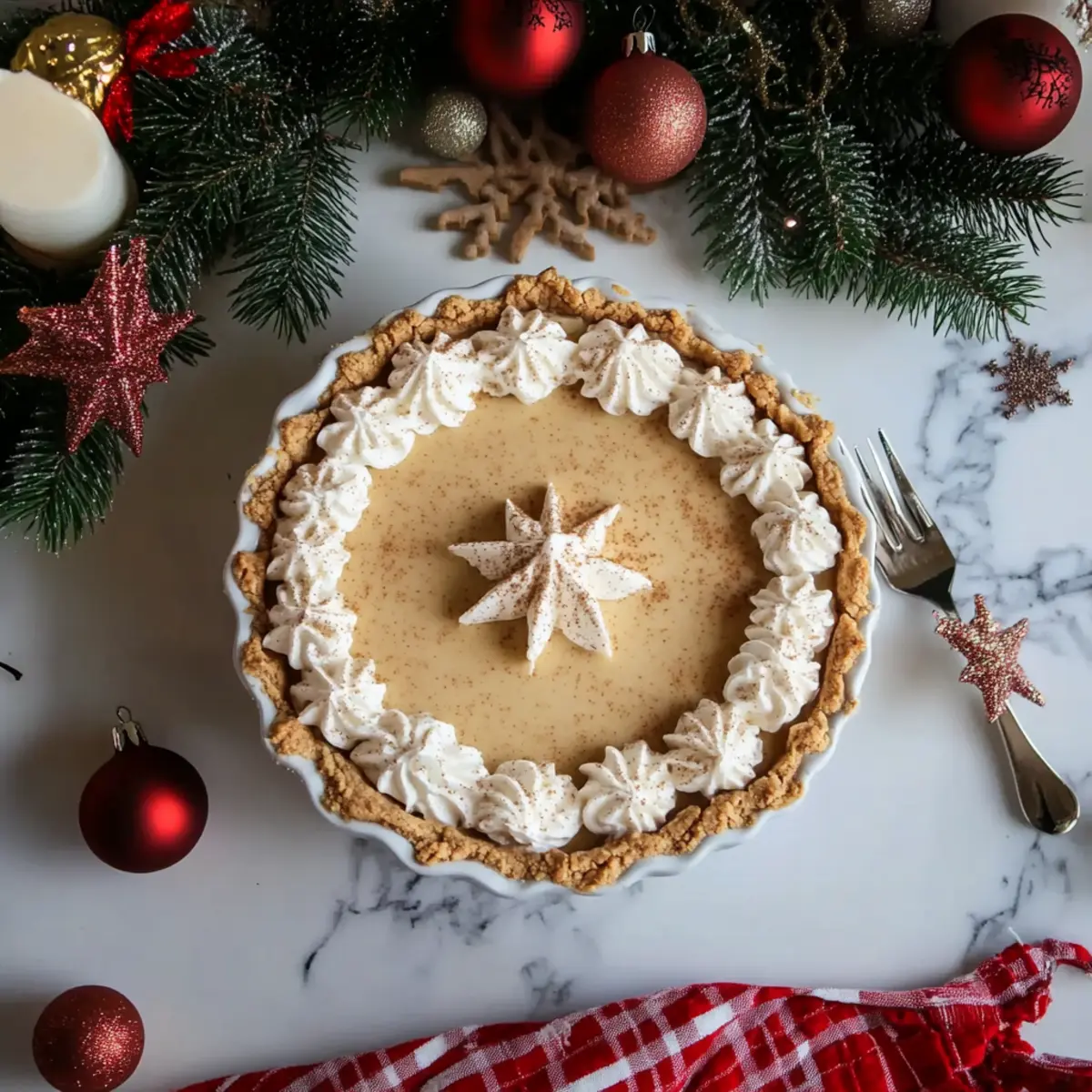 Eggnog Pie – No-Bake Christmas Dessert!