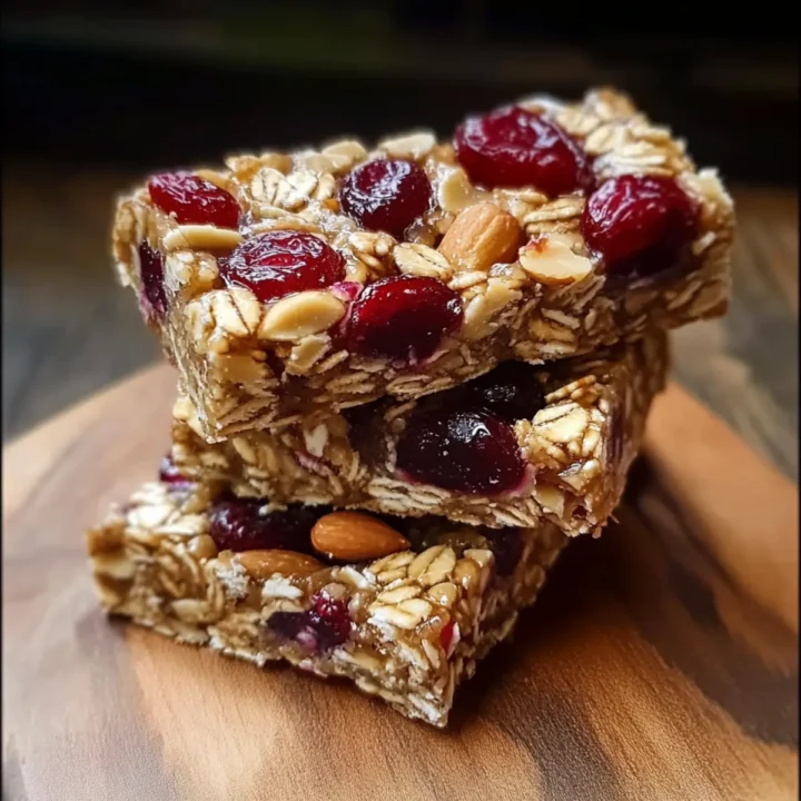 Easy Homemade Cranberry Nut Granola Bars
