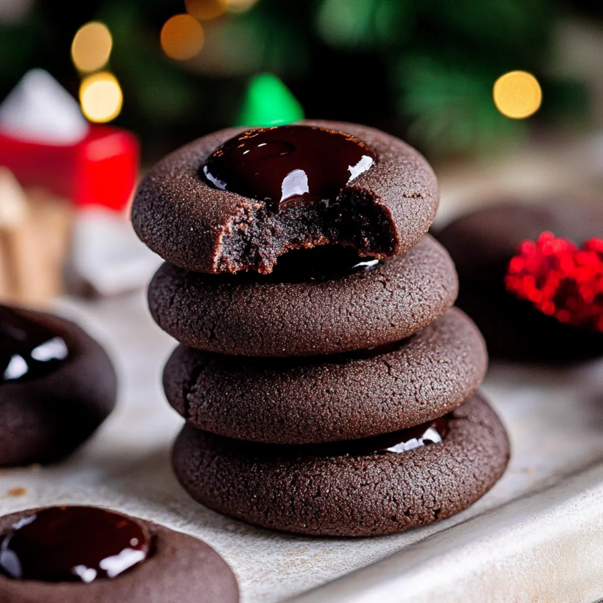 Chocolate Thumbprint Cookies - In Bloom Bakery
