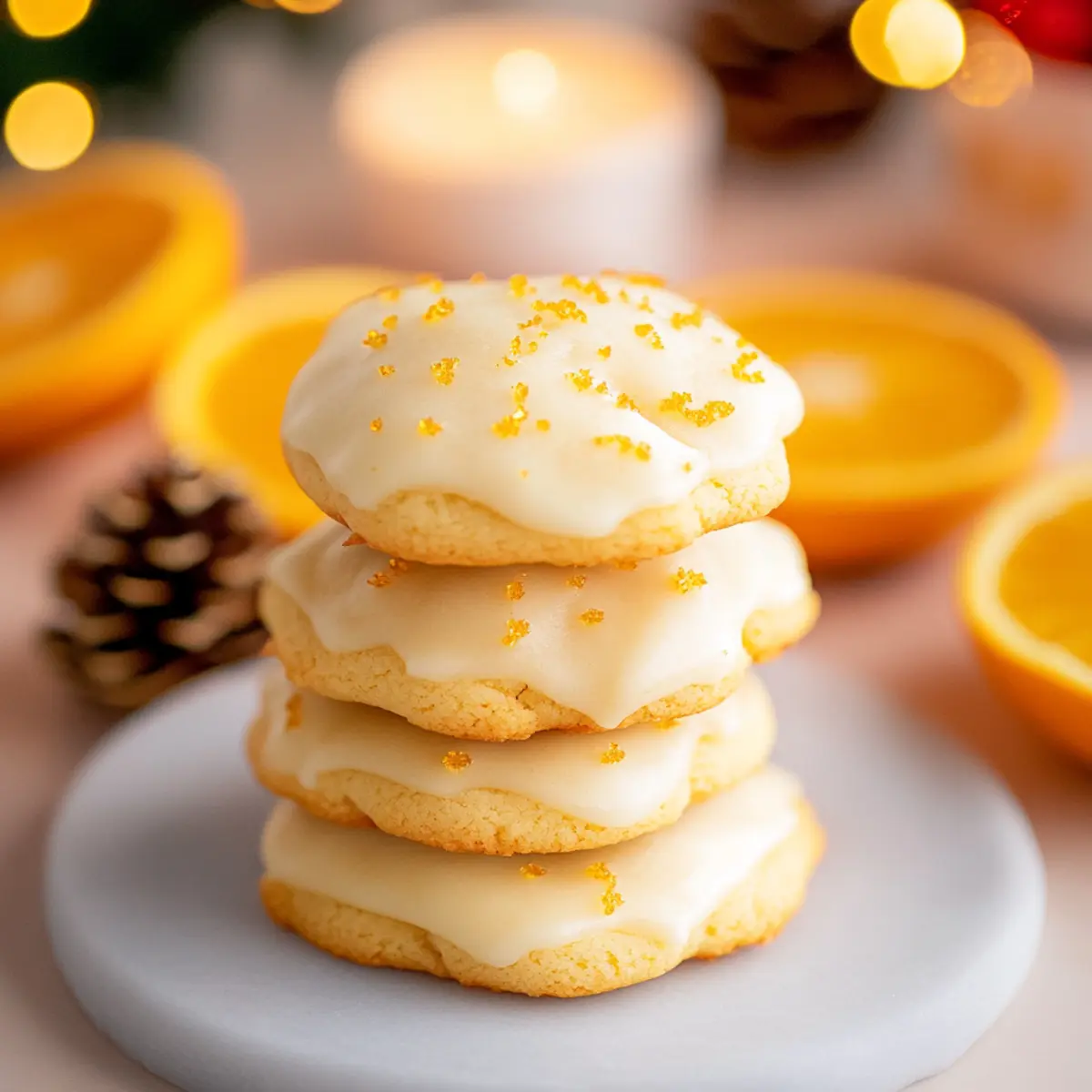 Fluffy Christmas Cookies with Orange Juice